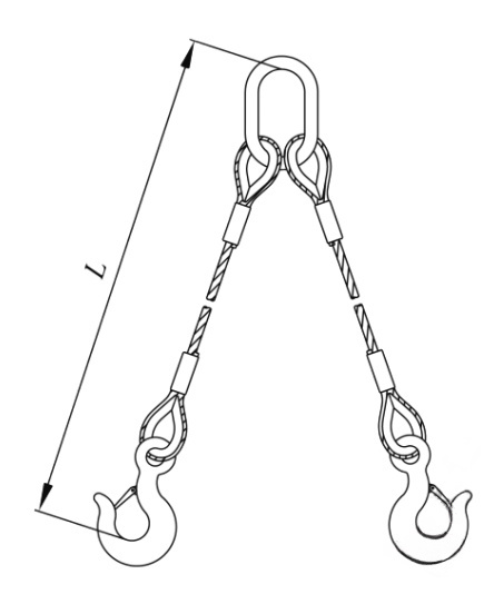 two legs wire rope slings  two legs wire rope slings