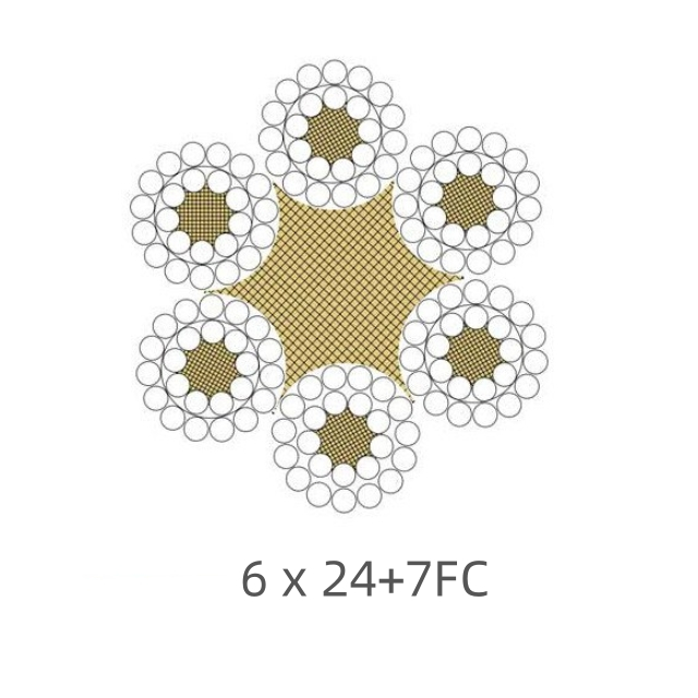 6X24+7FC Steel Wire Rope