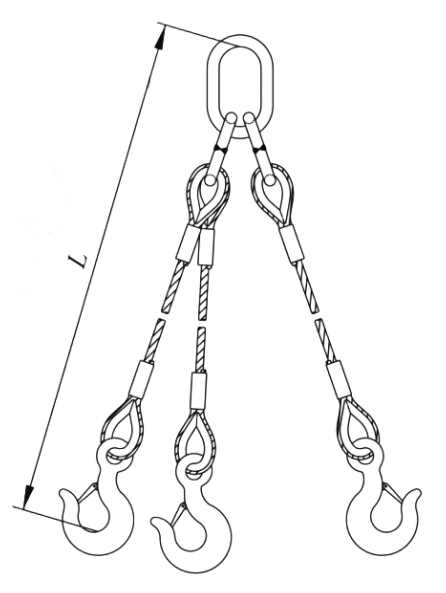 3腿钢丝绳索具图纸