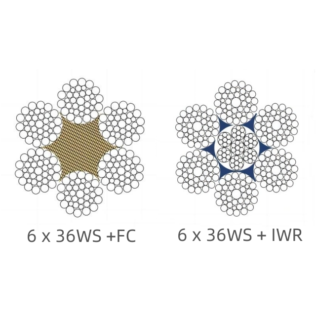 6x36WS Wire Rope Round Strand Steel Cable