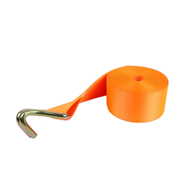 4 Inch 100mm Polyester Lashing Belt Winch Strap with Wire Hook