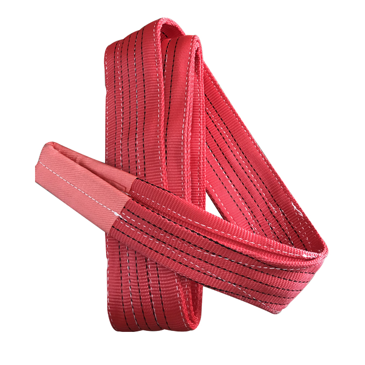 Cintura di sollevamento con cinghie rosse da 5 tonnellate