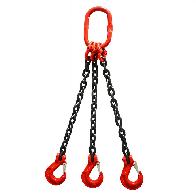 G80 Three Leg Lifting Chain Sling with Hooks