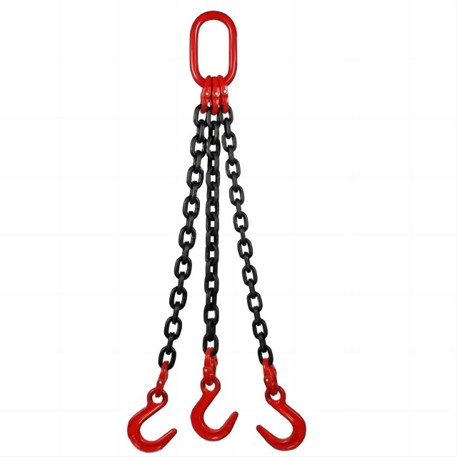 G80 Three Leg Lifting Chain Sling with Hooks