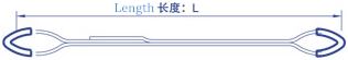 length of flat webbing slings